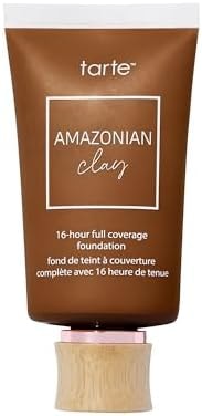 tarte Amazonian clay 16-hour Full Size coverage foundation – Matte Finish Foundation, Vitamin E for Hydration & Smooth Looking Skin, Vegan & Cruelty-Free, full size, rich sand