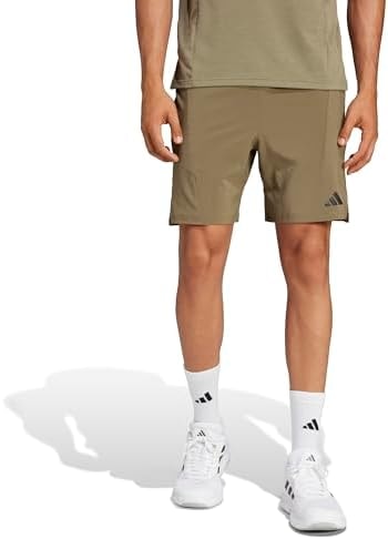 adidas Men's Designed for Training Workout Shorts, Olive Strata, X-Small/5" Inseam