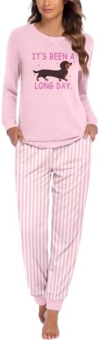 Ekouaer Pajamas for Women Comfy Long Sleeve Jogger Set Lounge Pjs Set