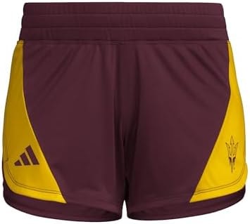 adidas Women's D4T Woven Arizona State University Training Shorts, Team Maroon/Team Collegiate Gold/Arizona State University, Small/5" Inseam