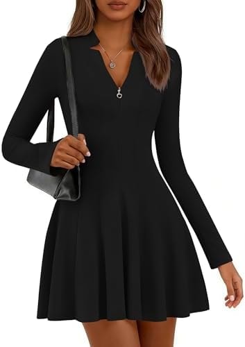 Lazysmile Fall Dresses for Women Trendy 2026 Black