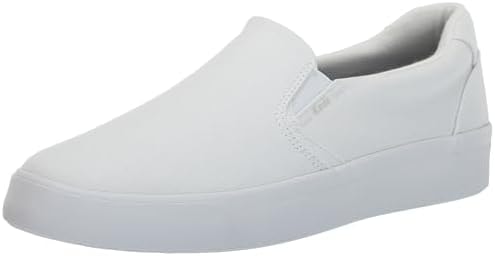 Keds Women's Pursuit Slip ON Sneaker, White Canvas, 8.5