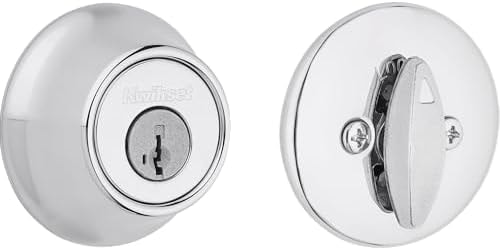 Kwikset 660 Series Front Door Lock Handle and Deadbolt Set, Entry Handleset Exterior with Interior Door Knob, Polished Chrome, Pick Resistant SmartKey Rekey Deadbolt Security