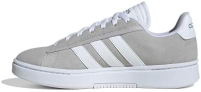 Adidas Mens Grand Court Alpha, Grey/White/Silver Metallic, 4.5