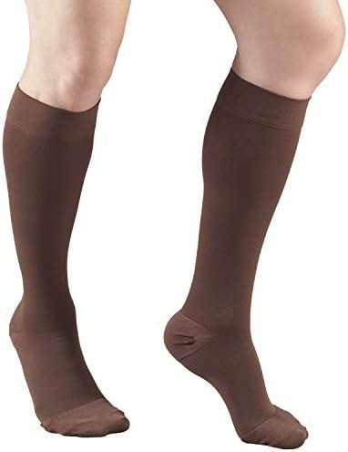 Truform 15-20 mmHg Compression Stockings, Men & Women, Brown, X-Large