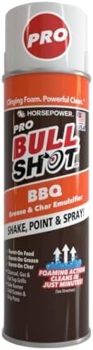 Bull Shot BBQ Pro Foaming Grill Cleaner, Pro Strength, As Seen on TV