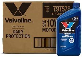 Valvoline Daily Protection SAE 10W-30 Conventional Motor Oil 1 QT, Case of 6