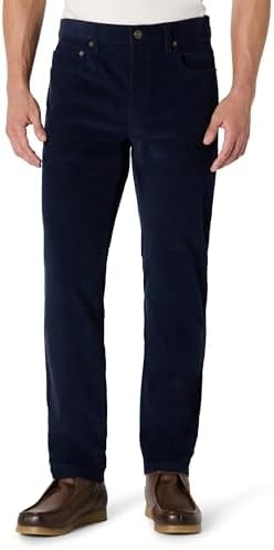 Amazon Essentials Men's Slim-Fit 5 Pocket Stretch Fine Wale Corduroy Pant, Navy, 40W x 32L