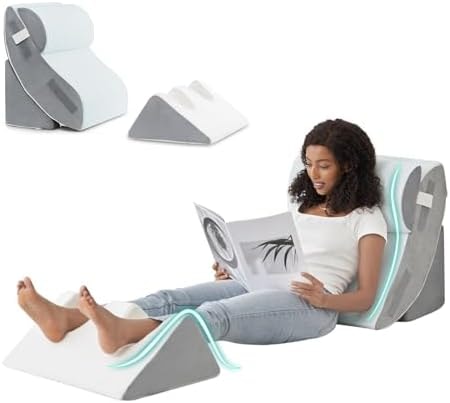Hansleep Bed Wedge Pillow Set for After Surgery 4PCS, Post Surgery Pillow