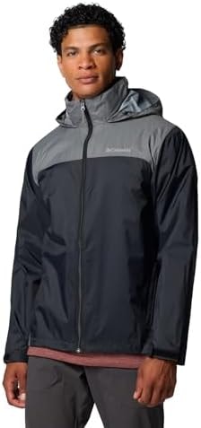 Columbia Men's Glennaker Lake II Rain Jacket, Black/City Grey, XX-Large