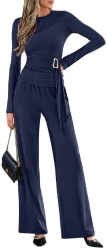 BTFBM 2 Piece Sets For Women Fall Outfits Lounge Set Business