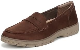 Dr. Scholl's Women's Nice Day Loafer Walnut Brown Microsuede 8.5 W
