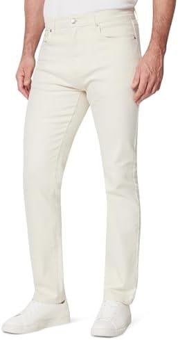 Amazon Essentials Men's Regular Fit Garment Dyed Five Pocket Pant, Ivory, 28W x 30L