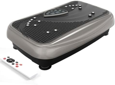 UCIN Vibration Plate Exercise Machine, Vibration Plates for Weight Loss, 999 Speeds Whole Body Vibration Platform for Lymphatic Drainage, with LED Display&Bluetooth&Pilates Ball, 330 Lbs Load (Grey)