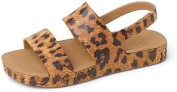 REEF Womens Sandals, Reef Water Vista, Leopard, 5