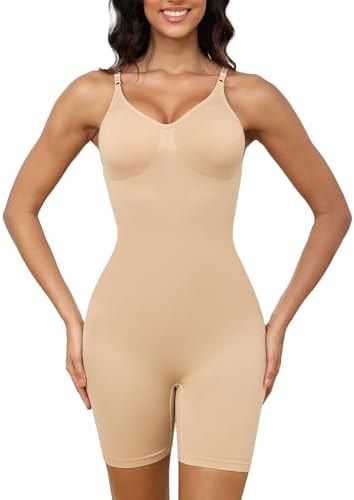 Oegho Women's Seamless Shapewear Bodysuit Tummy Control Body Shaper for Women