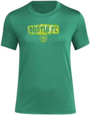 adidas Women's Austin City FC Local Pop Short Sleeve Pre-game T-shirt, Kelly, X-Small