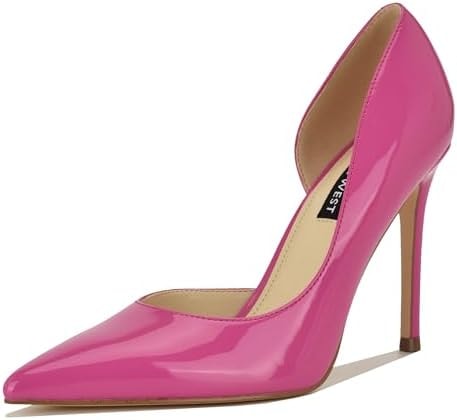Nine West Women's Folowe Pump, Dark Pink Patent 652, 7.5