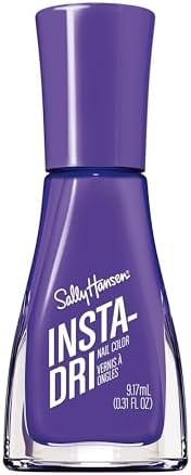 Sally Hansen Insta-Dri Electric Feels Nail Polish | Quick Dry, Long Lasting, Streak-Free Shine | Opaque, Shiny | 478 Vivid Voltage | Neon Purple Nail Color
