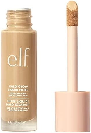 e.l.f. Halo Glow Liquid Filter, Complexion Booster For A Glowing, Soft-Focus Look, Infused With Hyaluronic Acid, Vegan & Cruelty-Free, 5 Medium/Tan