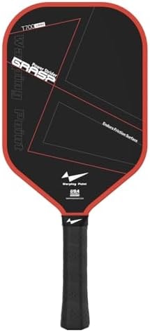 Warping Point Pickleball Paddle, T700 Raw Carbon Fiber Pickleball Racket with Endura Friction Surface,13mm Polymer Core, Edgeless Elongated Design, Ultimate Spin & Power, USAP Approved