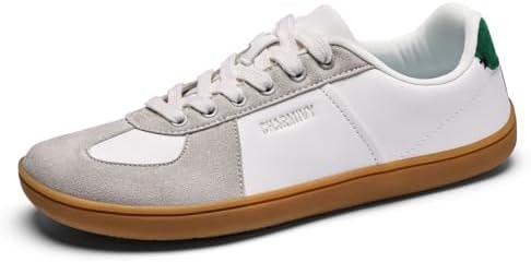 Charmivy Men's Casual Sneakers Barefoot Shoes Wide Toe Box Walking Shoe for MenWhite 43