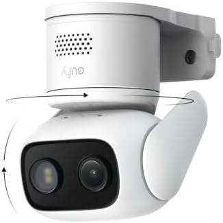 eufy Security Indoor/Outdoor Camera C31, IP66, Spotlight-Free Color Night Vision,360° Pan &Tilt, AutoTracking,AI Human/Vehicle/Pet/Cry Detection, 24/7 Recording,Dual External Antennas(No Subscription)