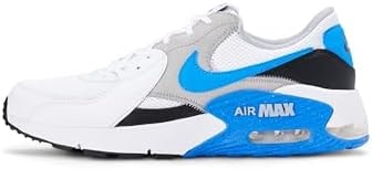Nike Men's Air Max Excee Shoes, White/Blue Crystal-Light Smoke Grey-Black, 10