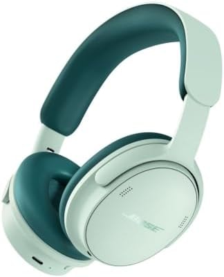 Bose QuietComfort Headphones (2nd Gen) - Wireless Headphones, Active Over Ear Noise Cancelling and Mic, Immersive Audio, USB-C Charging and Lossless Audio, Up to 24 Hours of Play time, Dewdrop Mint