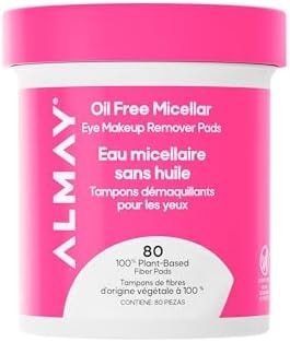 Almay Oil-Free Micellar Eye Makeup Remover Pads, 80 Count