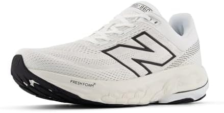 New Balance Men's Fresh Foam X 860 V14 Running Shoe, White/Black/Sea Salt, 8 N