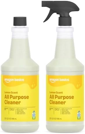 Amazon Basics All Purpose Cleaner, Lemon Scent, 32 fl oz, Pack of 2 (Previously Presto!)