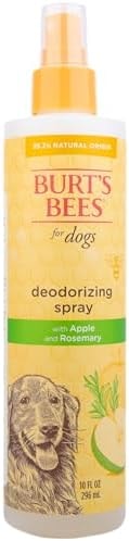 BURT'S BEES FOR PETS Deodorizing Spray for Dogs with Apple and Rosemary, 99.7% Natural Origin Formulas, Waterless Dog Shampoo - Gentle Dry Shampoo for Dogs, Best Dog Shampoo, 10 oz