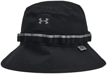 Under Armour Men's Iso-Chill ArmourVent Bucket Hat, (001) Black / / Castlerock, Medium/Large