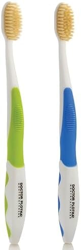 MOUTHWATCHERS Soft Flossing Manual Toothbrush, Adults, Pack of 2, Assorted