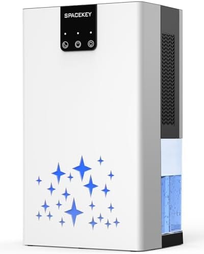 Dehumidifier, 95 OZ Water Tank Dehumidifiers for Home with Auto Shut Off, 1000 sq. ft. Dehumidifier for Bedroom Bathroom Basement Rv with 7 Color Light, Quiet Dehumidifiers with Sleep Mode, White