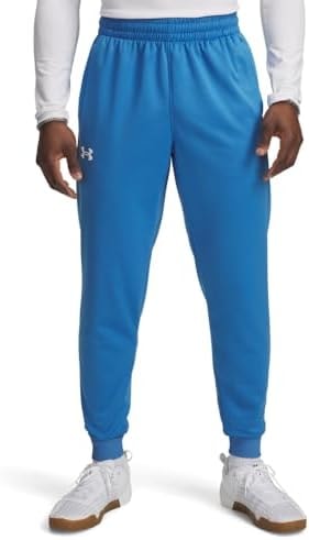 Under Armour Mens ArmourFleece Jogger, Blue Atlantis/White, Large