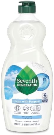 Seventh Generation Dish Liquid Soap Free & Clear liquid soap Dishwashing Soap Dish Soap for sensitive skin 19 oz