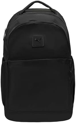 PUMA Women's Candid Nylon Backpack with Laptop Compartment, Luggage Strap & Key Clip, Black, One Size