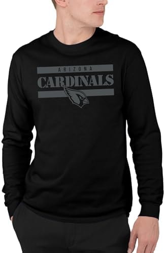 Junk Food NFL - Arizona Cardinals Stencil Block Adult LS T-Shirt