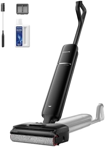 dreame Aero Wet Dry Vacuum Cleaner, All-in-ONE Vacuum Mop for Wet & Dry Messes, 0 Hair Residue Great for Pet Owners, One-Press Self-Clean, 180° Lie Flat, 35mins Runtime for Hard Floor Cleaning