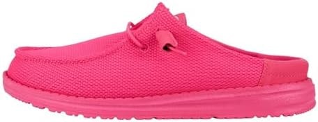 HEYDUDE Women's Wendy Slip Mule Classic, Electric Pink, Size 6