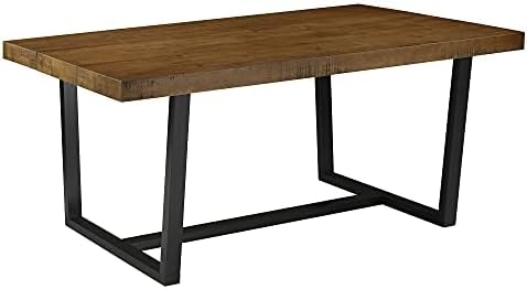 Walker Edison Durango Distressed Solid Wood Dining Table, 72 Inch, Rustic Oak