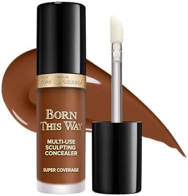 Too Faced Born This Way Super Coverage Multi-Use Concealer | Full-Coverage Hydrating Concealer for Dark Circles & Blemishes with Natural Finish | Hyaluronic Acid & Coconut Water, Chai, 0.45 Fl Oz