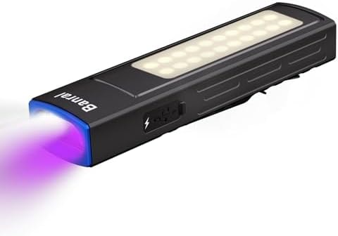 UV Flashlight Rechargeable EDC Small Black Light for Pet Urine Detection