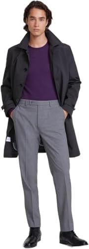 Calvin Klein Men's Slim Fit Stretch Dress Pants, 36W x 29L, Grey
