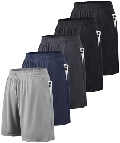 BALENNZ Mens Athletic Shorts with Pockets Quick Dry Workout Shorts Men5BL