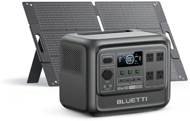 BLUETTI Solar Generator Elite 100 V2 with 100W Solar Panel, 1024Wh 1800W