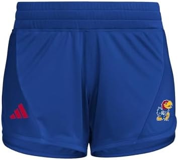 adidas Women's D4T Woven Kansas University Training Shorts, Team Royal Blue/Team Power Red/NCAA Kansas, Small/5" Inseam