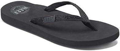 REEF Womens Sandals, Ginger, Black/Black, 7